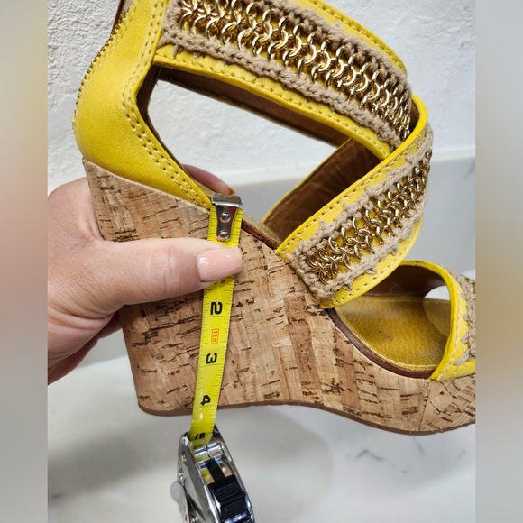 Tory Burch Yellow Wedge Sandals - Picture 6 of 6